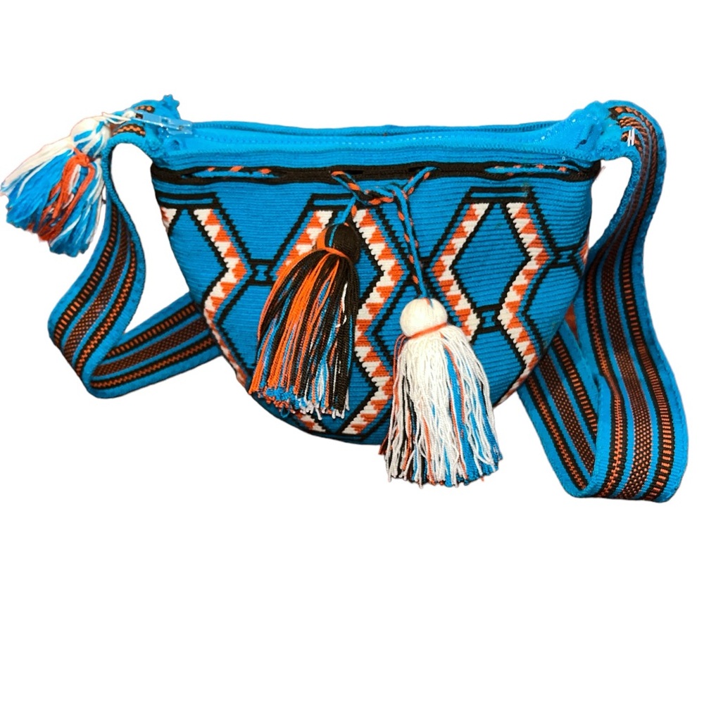 Wayuu tribal small bucket bag w/ zipper